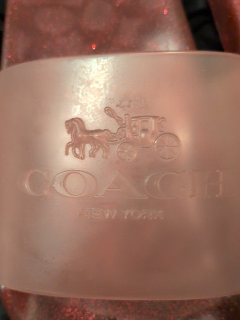 Coach Pink Glitter Slide Sandals - Picture 2 of 6